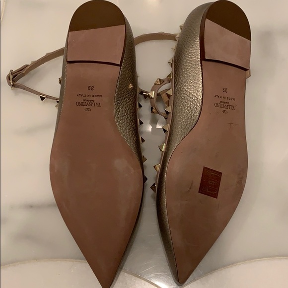 Valentino Rockstud Cage Ballet Flats - Picture 7 of 11
